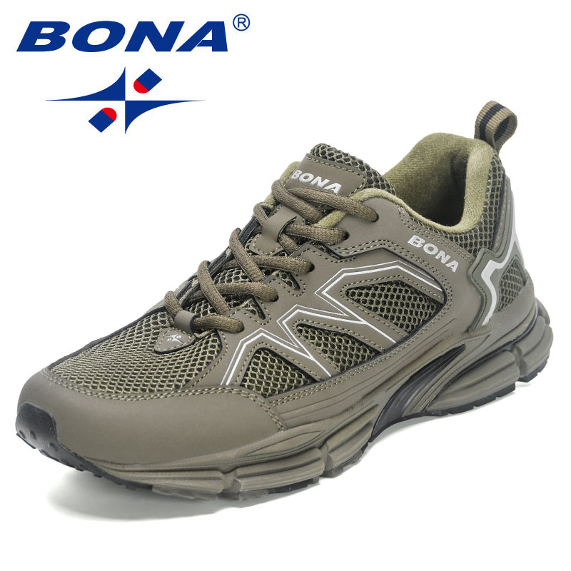 Sports Equipment Brands - BONA sepatu Jogging pria, sneaker merek