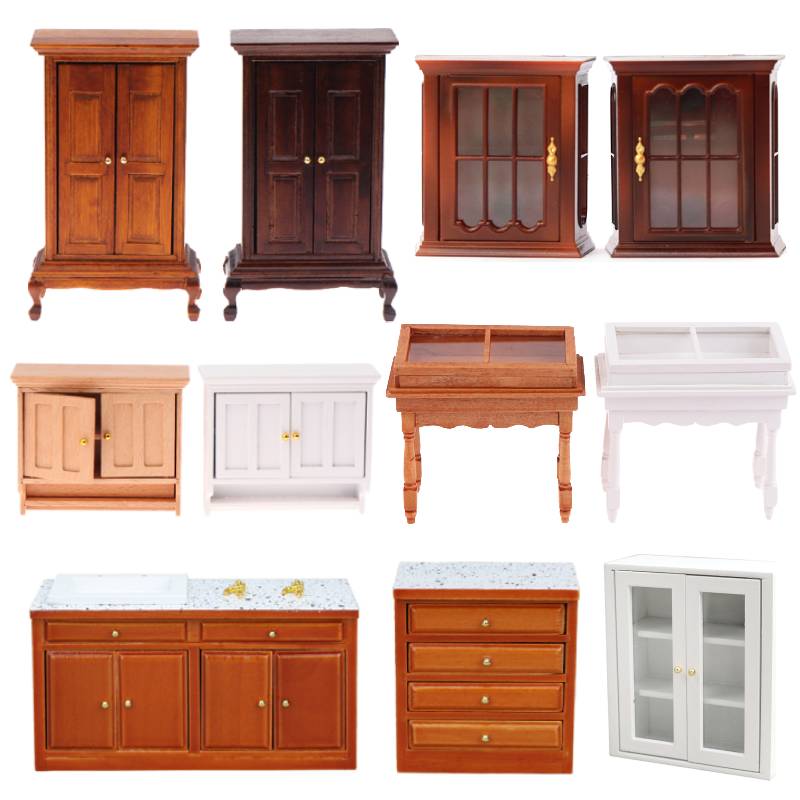 Sports Equipment Locker - 1:12 Rumah Boneka Miniatur Lemari Putih