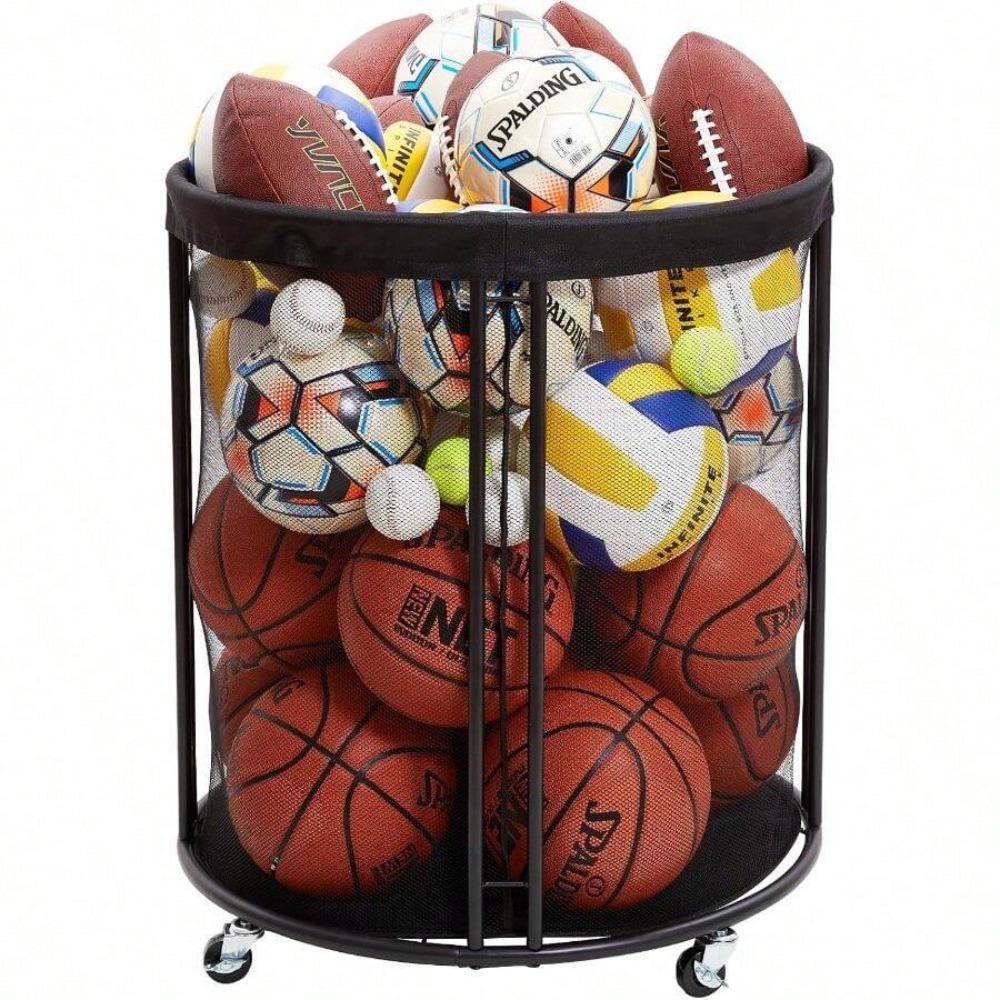 Troli Penyimpanan Bola Tahan B - Sports Equipment Garage Organizer ulasan dan harga