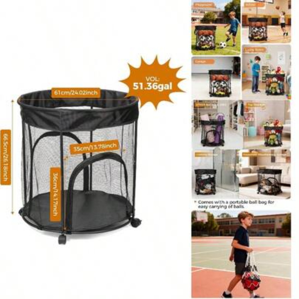 Troli Penyimpanan Bola Beroda  - Sports Equipment Garage Organizer ulasan dan harga