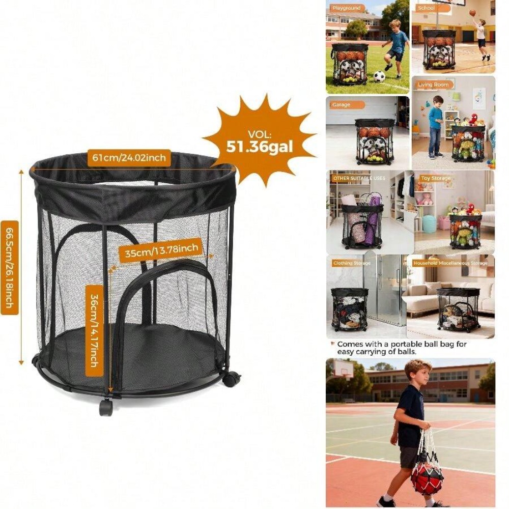 Troli Penyimpanan Bola Beroda  - Sports Equipment Garage Organizer ulasan dan harga