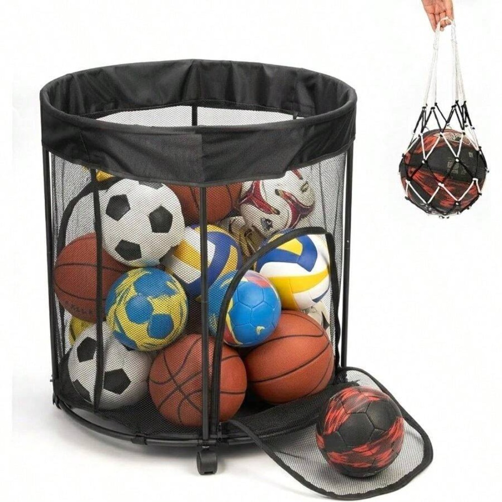 Troli Penyimpanan Bola Beroda  - Sports Equipment Garage Organizer ulasan dan harga