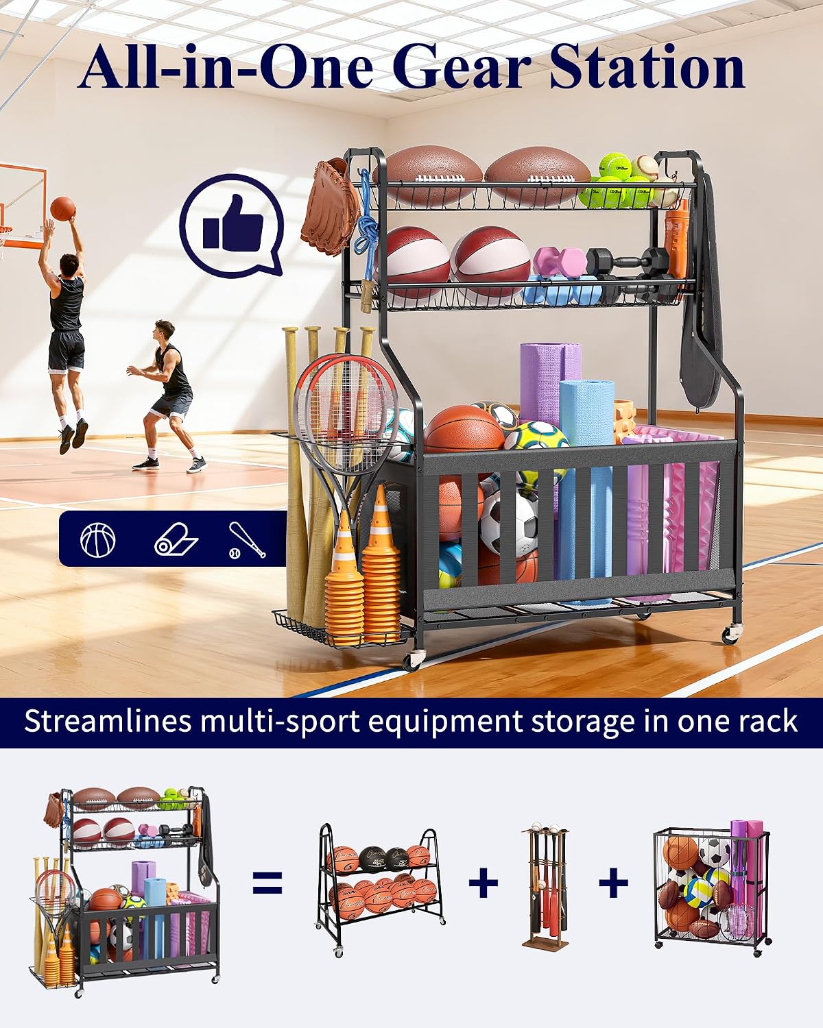 Organizer Penyimpanan Peralata - Sports Equipment Garage Organizer ulasan dan harga