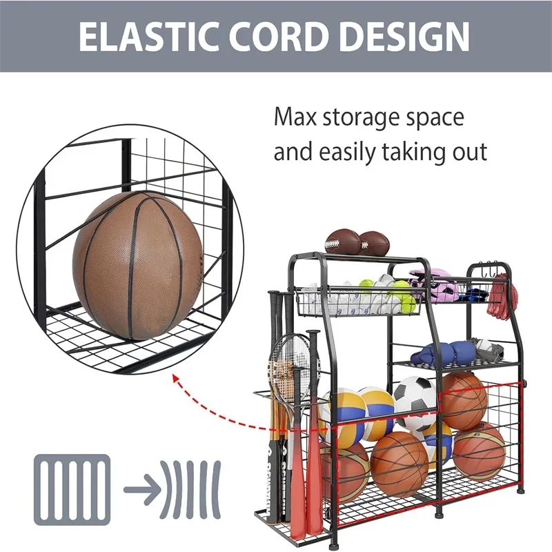 Rak Penyimpanan Bola 2026 Sist - Sports Equipment Garage Organizer ulasan dan harga